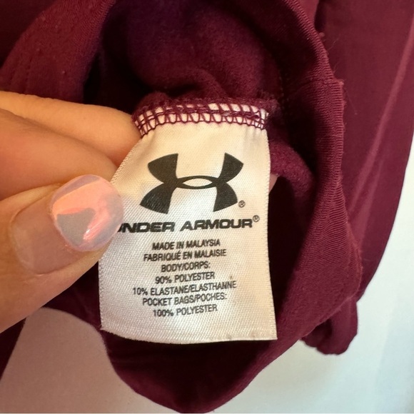 Under Armour All Season Gear Maroon & White Full Zip Track Jacket - Picture 4 of 4